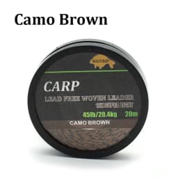 20m Carp Fishing Line Braided NON Lead Core Carp Leader Line Camo Green Mainline Leadcore for Carp Rig Chod Helicopter Rig