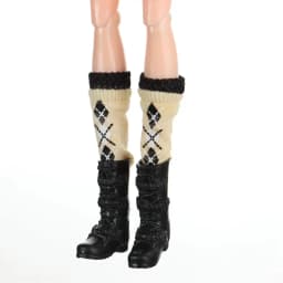 1Pair Plastic Doll Colorful Long Knees Boots Female Doll Boots Socks Doll Shoes Fit Foot Length 2.2cm Dolls Accessories
