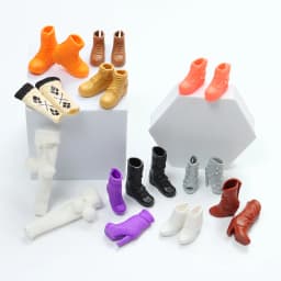 1Pair Plastic Doll Colorful Long Knees Boots Female Doll Boots Socks Doll Shoes Fit Foot Length 2.2cm Dolls Accessories