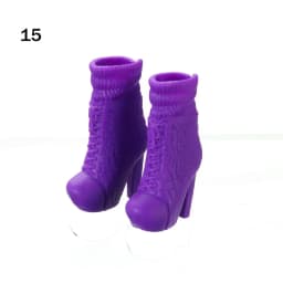 1Pair Plastic Doll Colorful Long Knees Boots Female Doll Boots Socks Doll Shoes Fit Foot Length 2.2cm Dolls Accessories