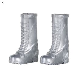 1Pair Plastic Doll Colorful Long Knees Boots Female Doll Boots Socks Doll Shoes Fit Foot Length 2.2cm Dolls Accessories