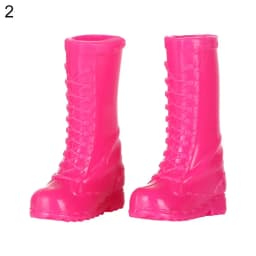 1Pair Plastic Doll Colorful Long Knees Boots Female Doll Boots Socks Doll Shoes Fit Foot Length 2.2cm Dolls Accessories
