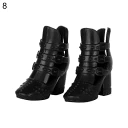 1Pair Plastic Doll Colorful Long Knees Boots Female Doll Boots Socks Doll Shoes Fit Foot Length 2.2cm Dolls Accessories