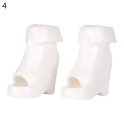 1Pair Plastic Doll Colorful Long Knees Boots Female Doll Boots Socks Doll Shoes Fit Foot Length 2.2cm Dolls Accessories