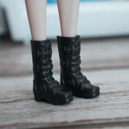 1Pair Plastic Doll Colorful Long Knees Boots Female Doll Boots Socks Doll Shoes Fit Foot Length 2.2cm Dolls Accessories