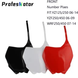 For Yamaha YZ 125 Motocross Number Plate Front Name Cross Plastic 250 250F 450F WR YZF 2006-2014 Motorcycle Cross Accessories