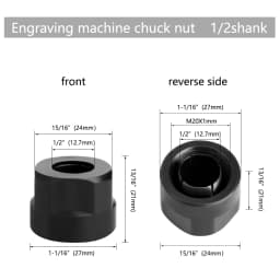 LAVIE 1pc 12mm Or 12.7mm Engraving Machine Chuck Nut Electric Router Milling Cutter Accessories Conversion Handle CLMM2013