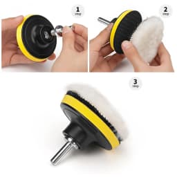 3"Car Waxing Sponge Pad Polishing Kit Auto Detailing Sandpaper Buffing Sanding Disc Polisher Drill Adapter Headlight Restoration