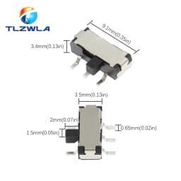 20PCS MSK-22D27 SMD Sideslip Toggle Switch 6Pin Microswitch 1P2T Slide Switch