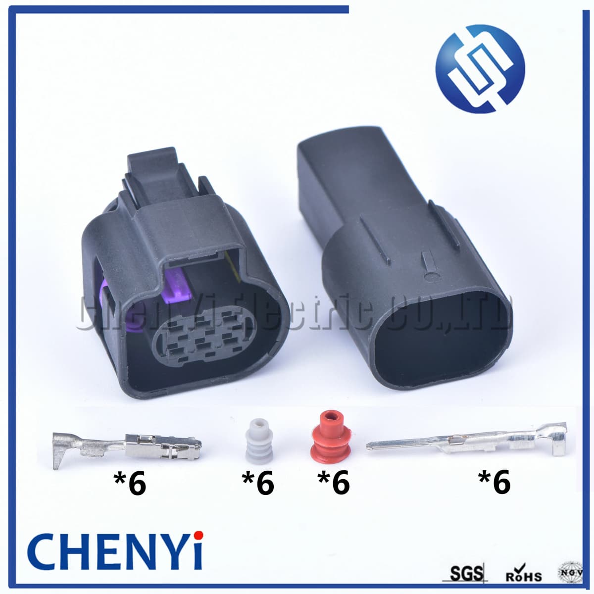 1 sets 6 Pin auto waterproof plug female or male(1.5) LSU 4.9 Wide Band Oxygen Sensor Connector 1928404669 4H0973713 4H0 973 713