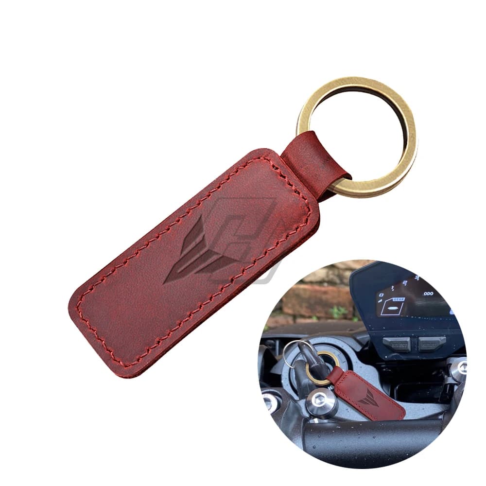 Motorcycle Keychain Cowhide Key Ring Case for Yamaha MT MT01 MT03 MT07 MT09 MT10 Key