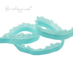 BRISTLEGRASS 2 5 10 Yard 3/8" 10mm Picot Loop Frilly Lace Trim Elastics Decorative Spandex Bands Headband Lingerie Sewing Crafts