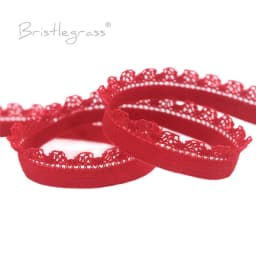 BRISTLEGRASS 2 5 10 Yard 3/8" 10mm Picot Loop Frilly Lace Trim Elastics Decorative Spandex Bands Headband Lingerie Sewing Crafts