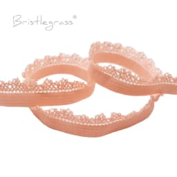 BRISTLEGRASS 2 5 10 Yard 3/8" 10mm Picot Loop Frilly Lace Trim Elastics Decorative Spandex Bands Headband Lingerie Sewing Crafts