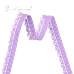 BRISTLEGRASS 2 5 10 Yard 3/8" 10mm Picot Loop Frilly Lace Trim Elastics Decorative Spandex Bands Headband Lingerie Sewing Crafts