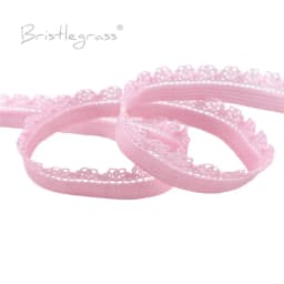 BRISTLEGRASS 2 5 10 Yard 3/8" 10mm Picot Loop Frilly Lace Trim Elastics Decorative Spandex Bands Headband Lingerie Sewing Crafts