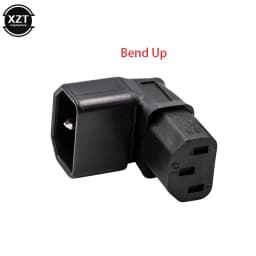 New 3Pin IEC Connector Down UP 90 Angled IEC 320 C14 Male to C13 Female Power Adapter Connector AC Plug for LCD Wall Mount TV