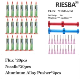 TMYLOKU10pcs RIESBA559 10cc solder paste flux NC-559-ASM oil cylinder BGA welding flute flux for soldering nc 559 soldering flux