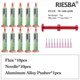TMYLOKU10pcs RIESBA559 10cc solder paste flux NC-559-ASM oil cylinder BGA welding flute flux for soldering nc 559 soldering flux