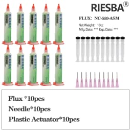TMYLOKU10pcs RIESBA559 10cc solder paste flux NC-559-ASM oil cylinder BGA welding flute flux for soldering nc 559 soldering flux