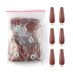 500pcs Colorful False Nails Long Ballerina Coffin Shape UV Shiny Extra Long Full Wrap Solid Color Ballerina Nails