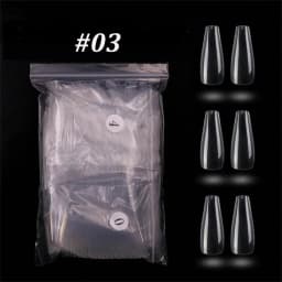 500pcs Colorful False Nails Long Ballerina Coffin Shape UV Shiny Extra Long Full Wrap Solid Color Ballerina Nails