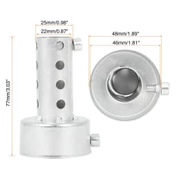 UXCELL Universal Motorcycle Exhaust DB Killer 35mm 42mm 45mm 48mm 60mm OD Muffler Baffle Insert Silver
