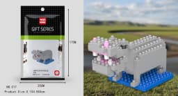 Wisehawk Mini Building Blocks Diamond Animal Model Bag Bricks Dog Cat Moose Fish Series Toys for Children Gifts B24-D15