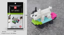 Wisehawk Mini Building Blocks Diamond Animal Model Bag Bricks Dog Cat Moose Fish Series Toys for Children Gifts B24-D15