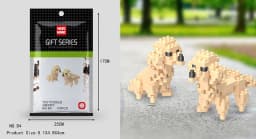 Wisehawk Mini Building Blocks Diamond Animal Model Bag Bricks Dog Cat Moose Fish Series Toys for Children Gifts B24-D15