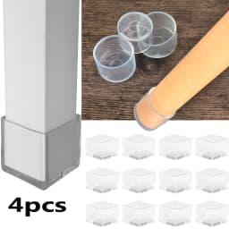 4pcs/set Table leg Caps Silicone Non-slip Pads Legs for furniture Desk chair leg Wood Floor protectors Furniture Leveling Feet