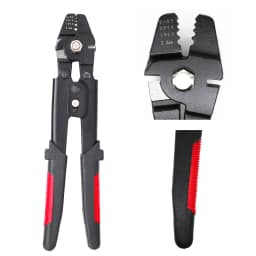 Wire Rope Crimping Tool Fishing Crimping Tool With 150Pcs 1.2/1.5/2mm Aluminum Double Barrel Ferrule Crimping Loop Sleeve Kit