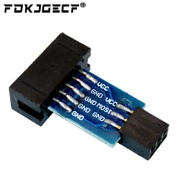 1Set USBASP USBISP AVR Programmer USB ATMEGA8 ATMEGA128 ATtiny/CAN/PWM 10Pin Wire Module DIY + 10Pin To 6 Pin Adapter Board