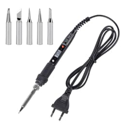 JCD Electric Soldering Iron 80W Adjustable Temperature LCD Welding Tool Ceramic Heater Soldering Iron Head Welding repair tools