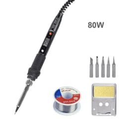 JCD Electric Soldering Iron 80W Adjustable Temperature LCD Welding Tool Ceramic Heater Soldering Iron Head Welding repair tools