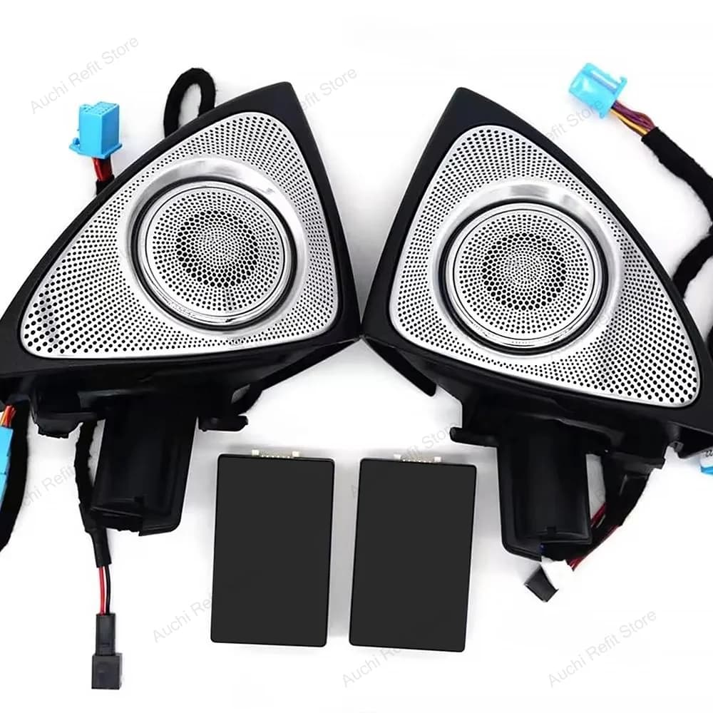 64 Colors 3D Rotating Tweeter For Mercedes Benz C GLC E S-class W205 W213 W222 X253 W177 RGB LED Luminous Car Speaker Horn Refit