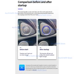 64 Colors 3D Rotating Tweeter For Mercedes Benz C GLC E S-class W205 W213 W222 X253 W177 RGB LED Luminous Car Speaker Horn Refit