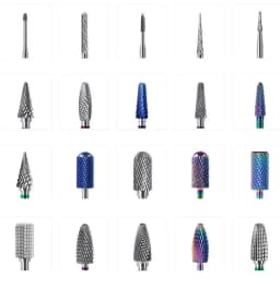 Carbide Tungsten Nail Bits Milling Cutter Burrs Electric Nail Drill Bit Pedicure Cuticle Clean Tools For Manicure Buffers Drill