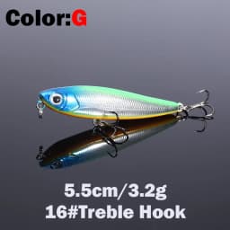 1PCS 5.5cm 3.2g Floating Pencil Fishing Lure Top Water Dogs Hard Lures Baits Wobbler Artificial Hard Bait Fishing Tackle Pesca