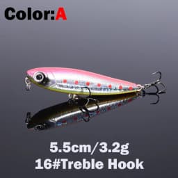 1PCS 5.5cm 3.2g Floating Pencil Fishing Lure Top Water Dogs Hard Lures Baits Wobbler Artificial Hard Bait Fishing Tackle Pesca