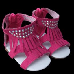 Summer Shoes for 18 Inch Girl Doll Jean 7cm Doll Shoes for 45CM Reborn Baby Doll Tassel Summer Sandals Shoes