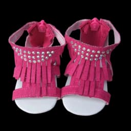 Summer Shoes for 18 Inch Girl Doll Jean 7cm Doll Shoes for 45CM Reborn Baby Doll Tassel Summer Sandals Shoes