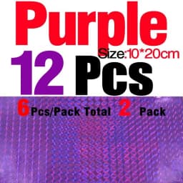 MNFT 12PCS 10cm X 20cm Holographic Adhesive Film Flash Tape DIY Lure Fishing Materials