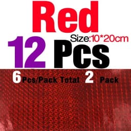 MNFT 12PCS 10cm X 20cm Holographic Adhesive Film Flash Tape DIY Lure Fishing Materials