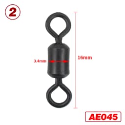 20 Piece Carp Fishing Swivels Quick Change Stainless Steel for Carp Fishing Rig Fishing Accessories Terminal Tackle AE007