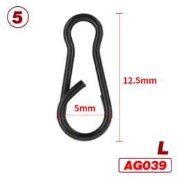 20 Piece Carp Fishing Swivels Quick Change Stainless Steel for Carp Fishing Rig Fishing Accessories Terminal Tackle AE007