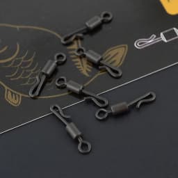 20 Piece Carp Fishing Swivels Quick Change Stainless Steel for Carp Fishing Rig Fishing Accessories Terminal Tackle AE007