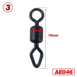 20 Piece Carp Fishing Swivels Quick Change Stainless Steel for Carp Fishing Rig Fishing Accessories Terminal Tackle AE007