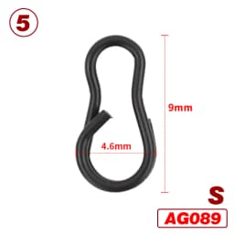 20 Piece Carp Fishing Swivels Quick Change Stainless Steel for Carp Fishing Rig Fishing Accessories Terminal Tackle AE007