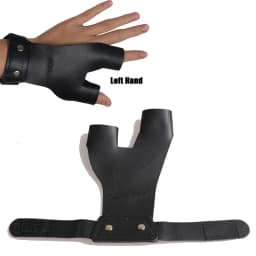 Mini Left Hand Guard Finger Protector Safety Archery Shooting Hunting Compound Recurve Bow Arrow Brown Black Cow Portable Guard